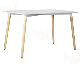 Стол обеденный DOBRIN SERRA WIDE (ножки светлый бук, столешница светло-серая)