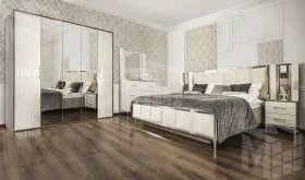 Спальня Гравита 5-ств белый глянец