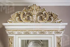 Витрина Алсу 1-ств белый глянец