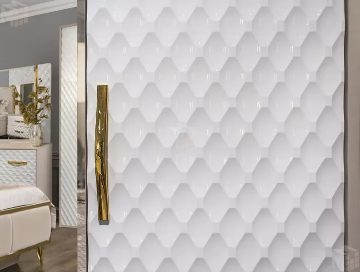 Шкаф Lara 5-дверный белый глянец