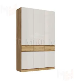 Шкаф Роджина 3-х створчатый (белый глянец)