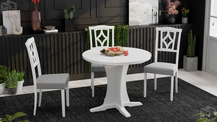 Стол обеденный Amadeo 1 - МО-036 Белый матовый