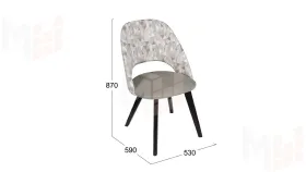 Стул Сириус тип 1 Черное дерево / тк. №122 / тк.120