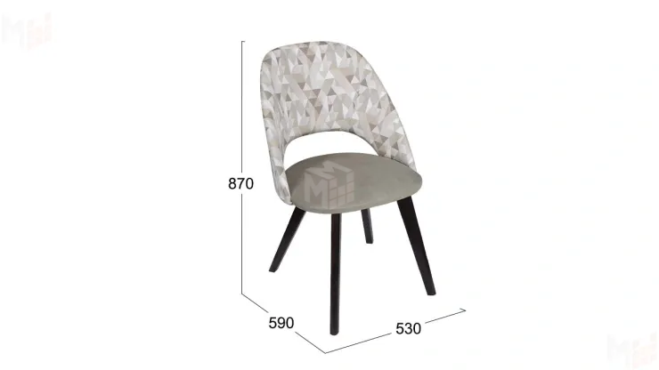 Стул Сириус тип 1 Черное дерево / тк. №122 / тк.120