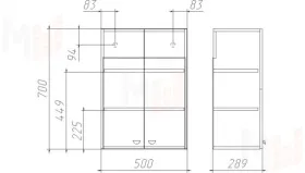 Шкаф навесной Классик-2 50 см