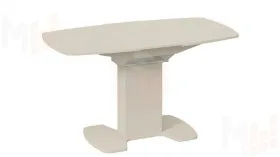 Стол обеденный Портофино - СМ(ТД)-105.01.11(1) Бежевое, Стекло бежевое матовое LUX