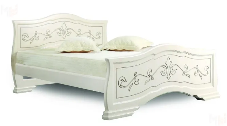 Кровать Людмила 14 Ясень жемчужный с патиной 900х2000