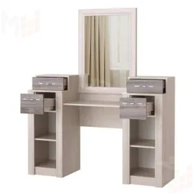 Стол косметический ОКТАВА с зеркалом (дуб клабхаус серый)