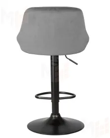 Стул барный DOBRIN LOGAN BLACK (серый велюр (MJ9-75))