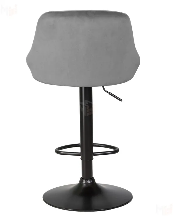 Стул барный DOBRIN LOGAN BLACK (серый велюр (MJ9-75))
