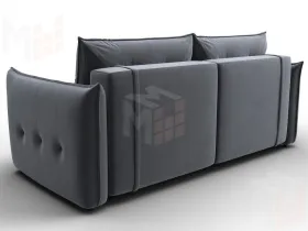 Диван прямой Лига-100 НПБ ( SEVEN 17 серый )