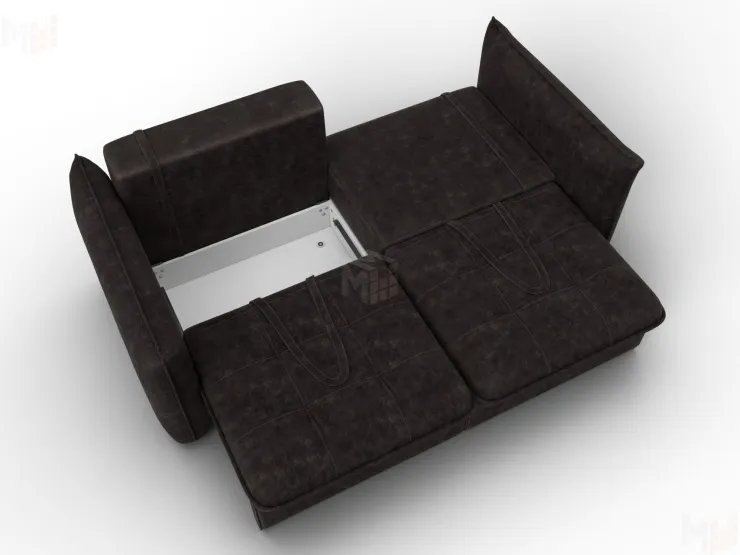 Диван прямой Лига-100 НПБ ( BRUT 17 коричневый )