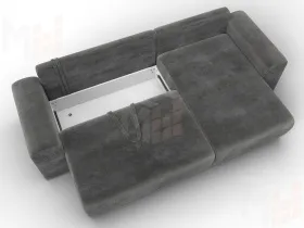 Диван угловой Лига-099 угол универсальный ( TOWER 10 серый )