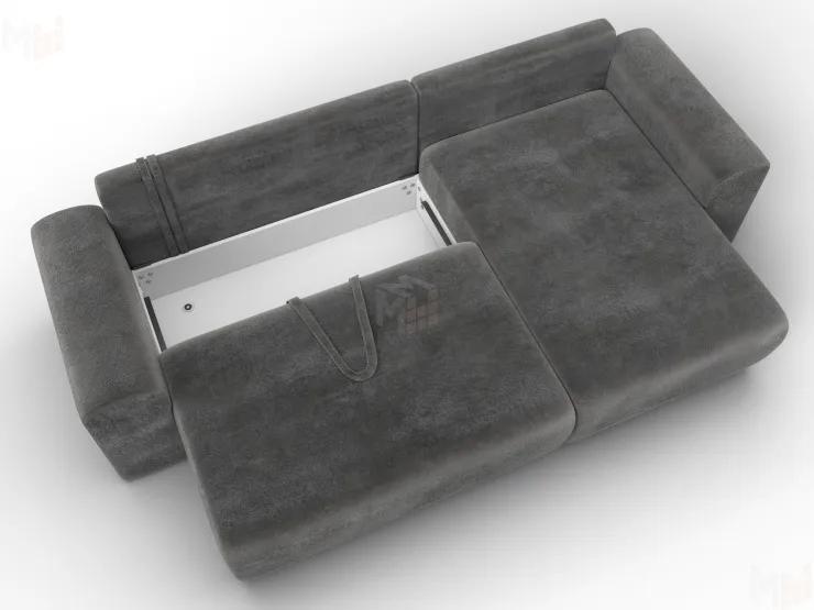 Диван угловой Лига-099 угол универсальный ( TOWER 10 серый )