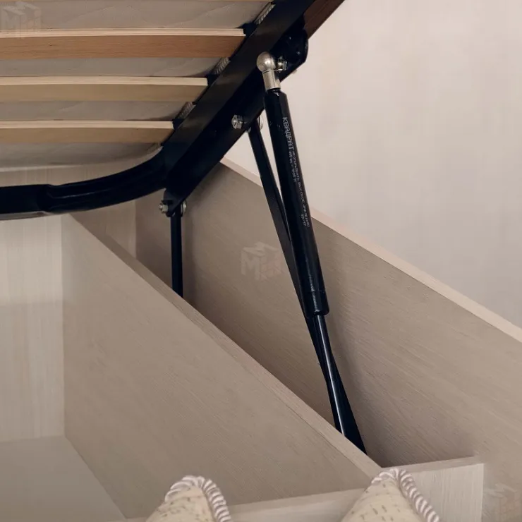 Кровать с подъемным механизмом  PAOLA 307 Люкс (1600) Ясень светлый патина