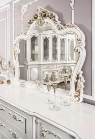 Зеркало Флоренция белый глянец (гостиная)