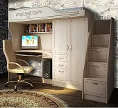 Кровать-чердак Фанки Кидз Классика ФКК-4/1 + тумба-лестница ФКК-13/8СВ