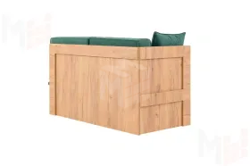 Кушетка Хилтон на пружинном блоке Зеленый