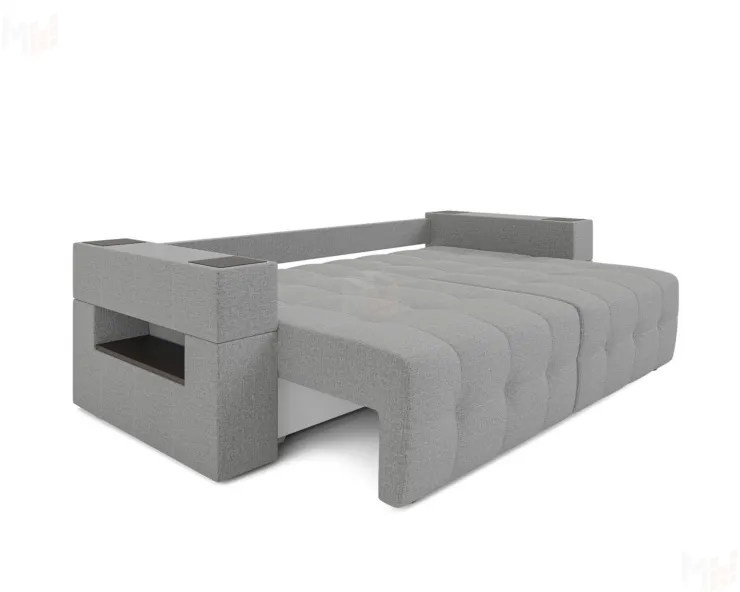 Диван еврокнижка Венеция рогожка серая