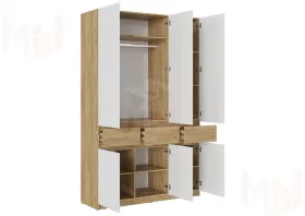 Шкаф Бостон ШК-002 (МДФ белый глянец)