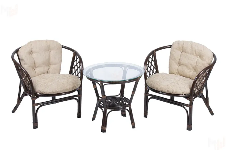 Комплект Багама Дуэт с простыми бежевыми подушками