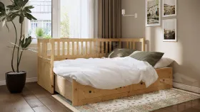 Кровать-кушетка из массива КЫМОР 80*200 светло-коричневый