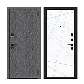 Входная металлическая дверь Кьюб (RBE)  Slate Art/Snow Art