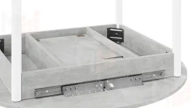 Стол обеденный раздвижной Терра Белый, Ателье светлый