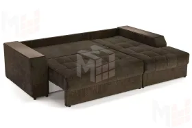 Угловой диван-кровать Лас-Вегас Коричневый правый 