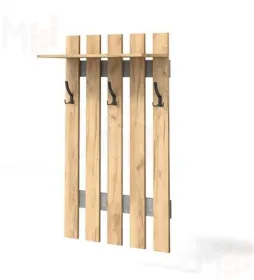 Вешалка Мини-Лайт МЛ-3 Дуб крафт золотой/ателье светлое