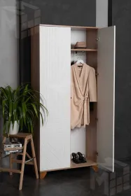 Шкаф 2-х створчатый Копенгаген (дуб сонома/белый матовый)