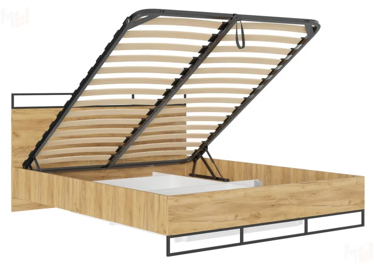 Кровать Лофт КР-001 с подъемным механизмом (крафт золотой)