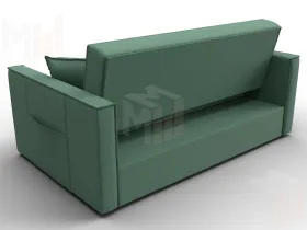 Диван прямой Лига-104 (140) ( Амур 11 зеленый )