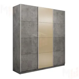Шкаф-купе Прайм 3-х дверный ЛДСП, Стекло фисташка 210 см