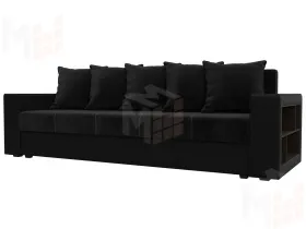Диван прямой Дубай Лайт ( Черный\Черный )