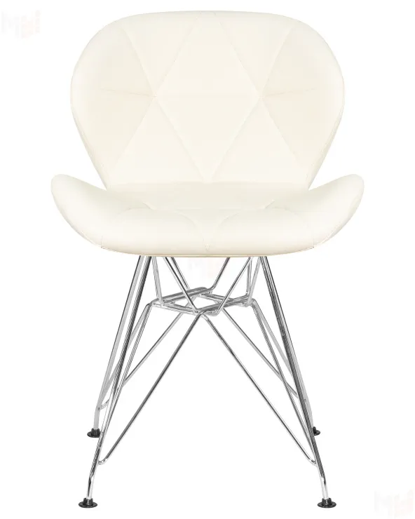 Стул обеденный DOBRIN BUTTERFLY CHROME (ножки хром, цвет кремовый)