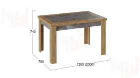 Стол раздвижной Хьюстон Тип 4 Дуб Вотан, Моод темный