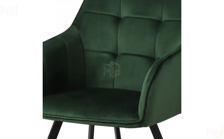 Кресло поворотное Мони Confetti deep forest/черный