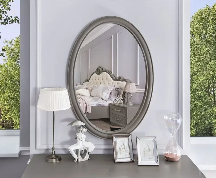 Зеркало Мишель Лайт серый камень