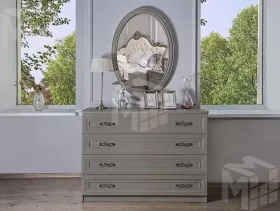 Комод Мишель Лайт 4 ящика серый камень