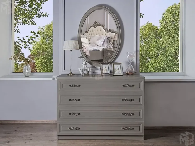 Комод Мишель Лайт 4 ящика серый камень