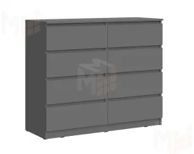 Комод Челси 8 ящиков (графит)