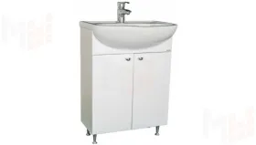 Тумба с раковиной Классик 60 см с корзиной для белья