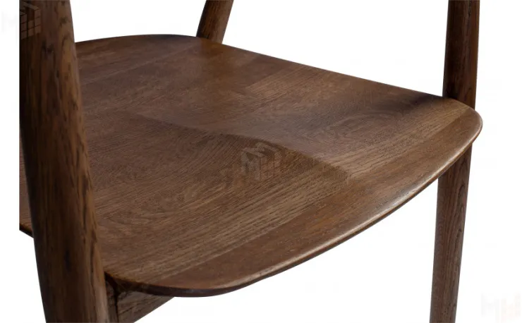 Кресло деревянное из массива дуба Сэн Дуб темный