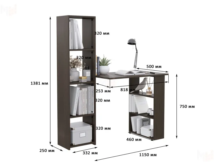 Стол компьютерный Асти-4 (венге)