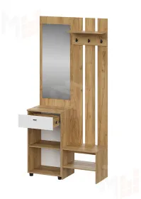 Вешалка Милан (исполнение 1) Дуб Золотой/Белый Матовый