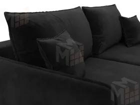 Диван прямой Лига-064 НПБ ( SEVEN 35 черный )