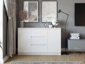 Комод Мори 1200.3 белый