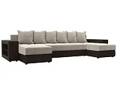 Диван П-образный Дубай полки слева