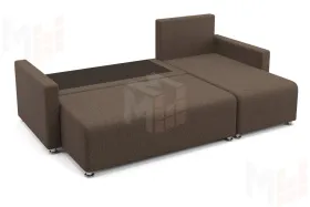 Угловой диван Челси (Цветы коричневый)